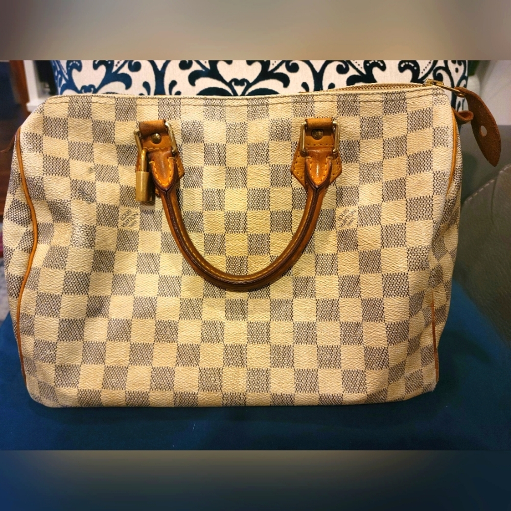 Pre-loved Louis Vuitton Speedy 30 Damier Azur